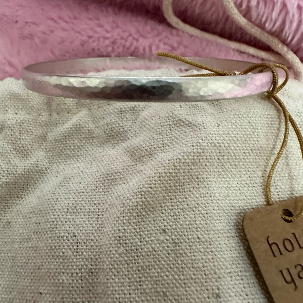 Holly Yashi Hammered Silver Bangle Bracelet